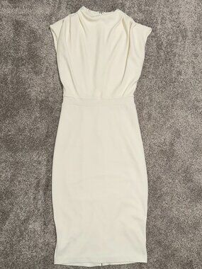 Express Cream Business Casual Midi Formal Dress Size XS
